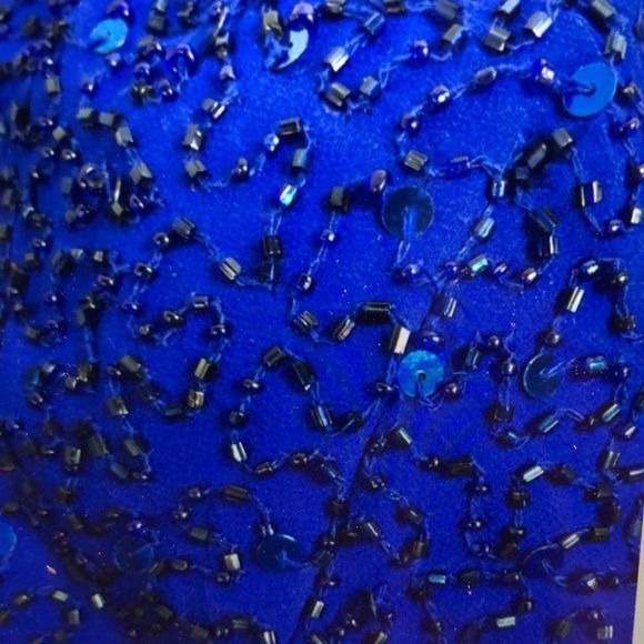 Scala 💯 Silk Beaded Size L Blue and Black beads - Picture 7 of 13